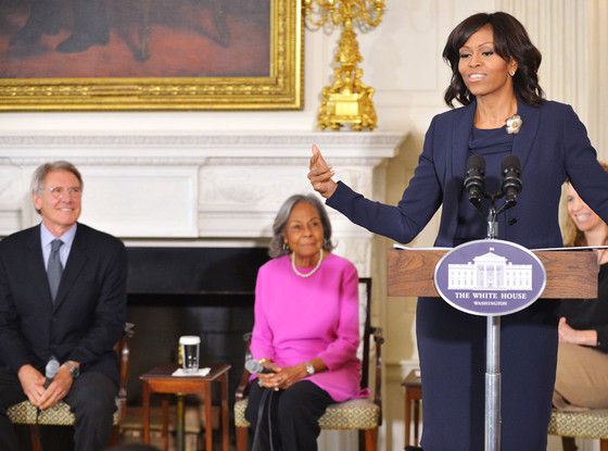 Harrison Ford, Rachel Robinson, Michelle Obama Harrison Ford, Rachel Robinson, Michelle Obama